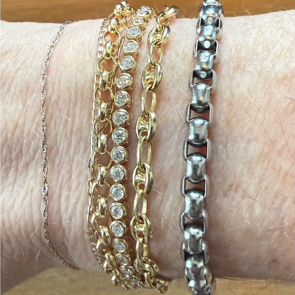 DAVID YURMAN Luxe Box Chain 925 Sterling Silver Bracelet. EUC ⛓️ 🔥